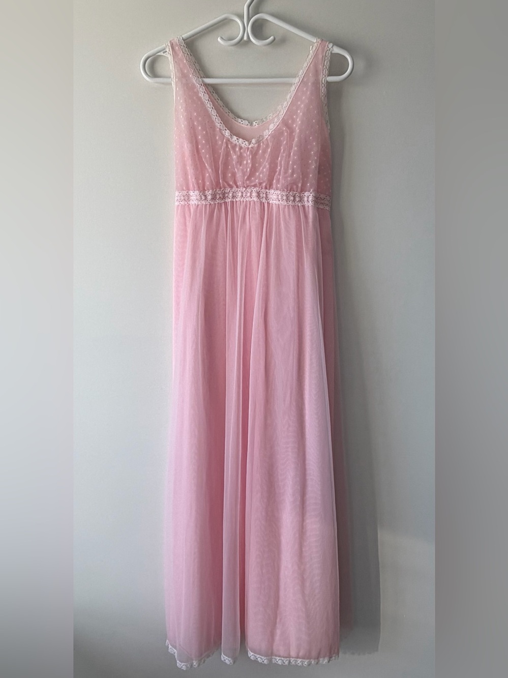 Vintage French Maid Pink Nightgown Lingerie
